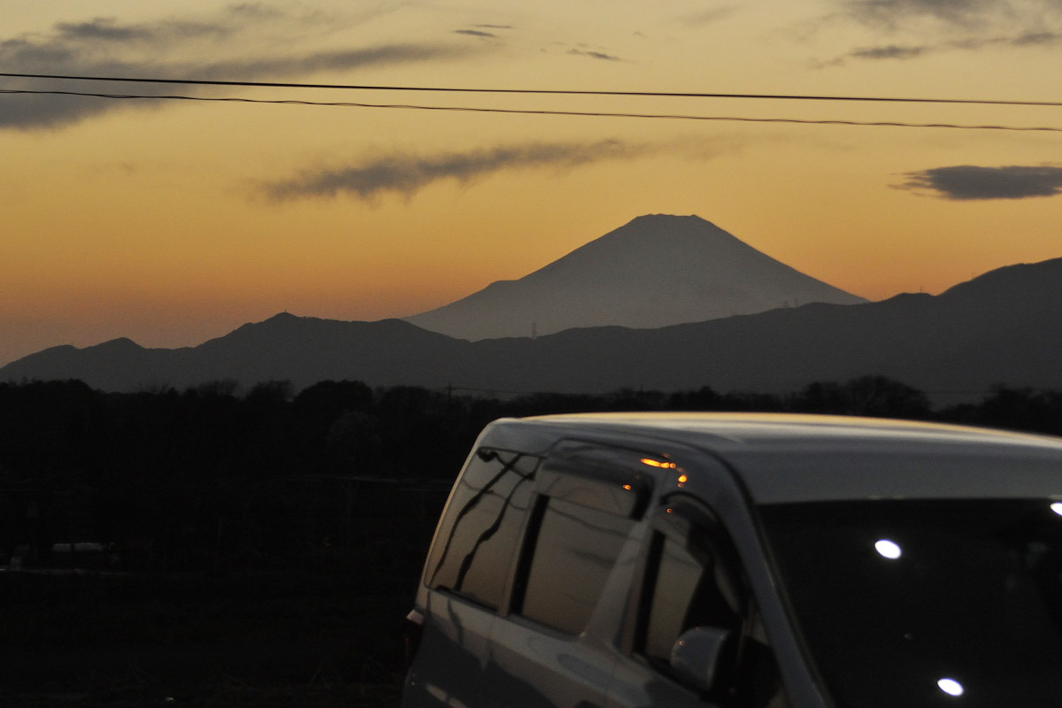 黄昏の富士山