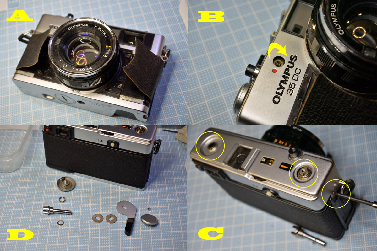 前期型【動作確認済/モルト張替済】★Olympus 35 DC★オリンパス 電池