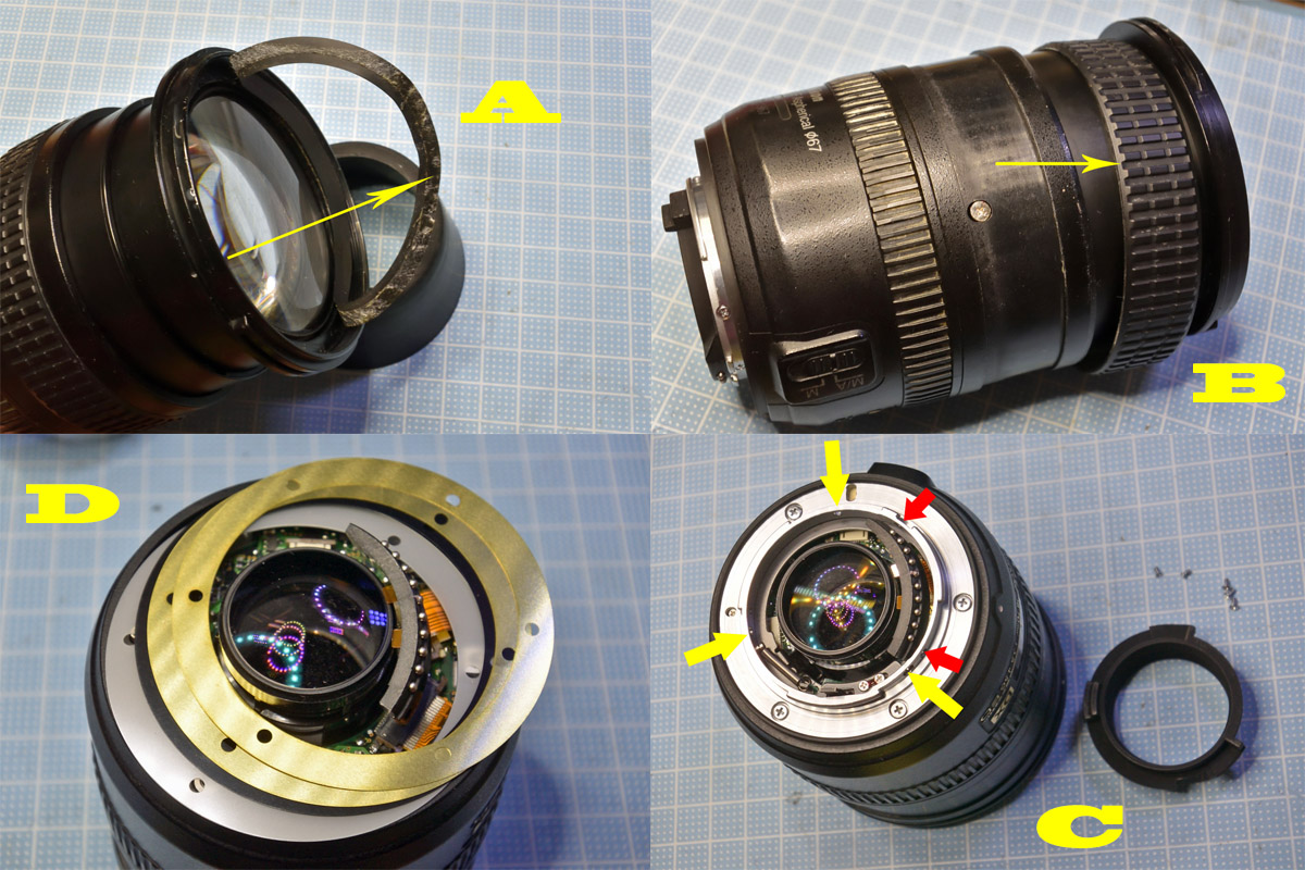 ニコン「AF-S DX Zoom-Nikkor 18-70mm f/3.5-4.5G IF-ED」分解・清掃 