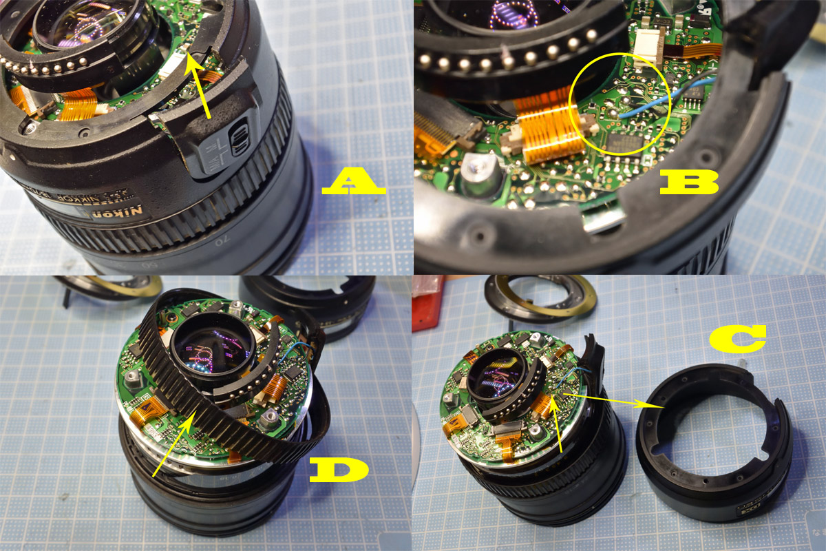 ニコン「AF-S DX Zoom-Nikkor 18-70mm f/3.5-4.5G IF-ED」分解・清掃