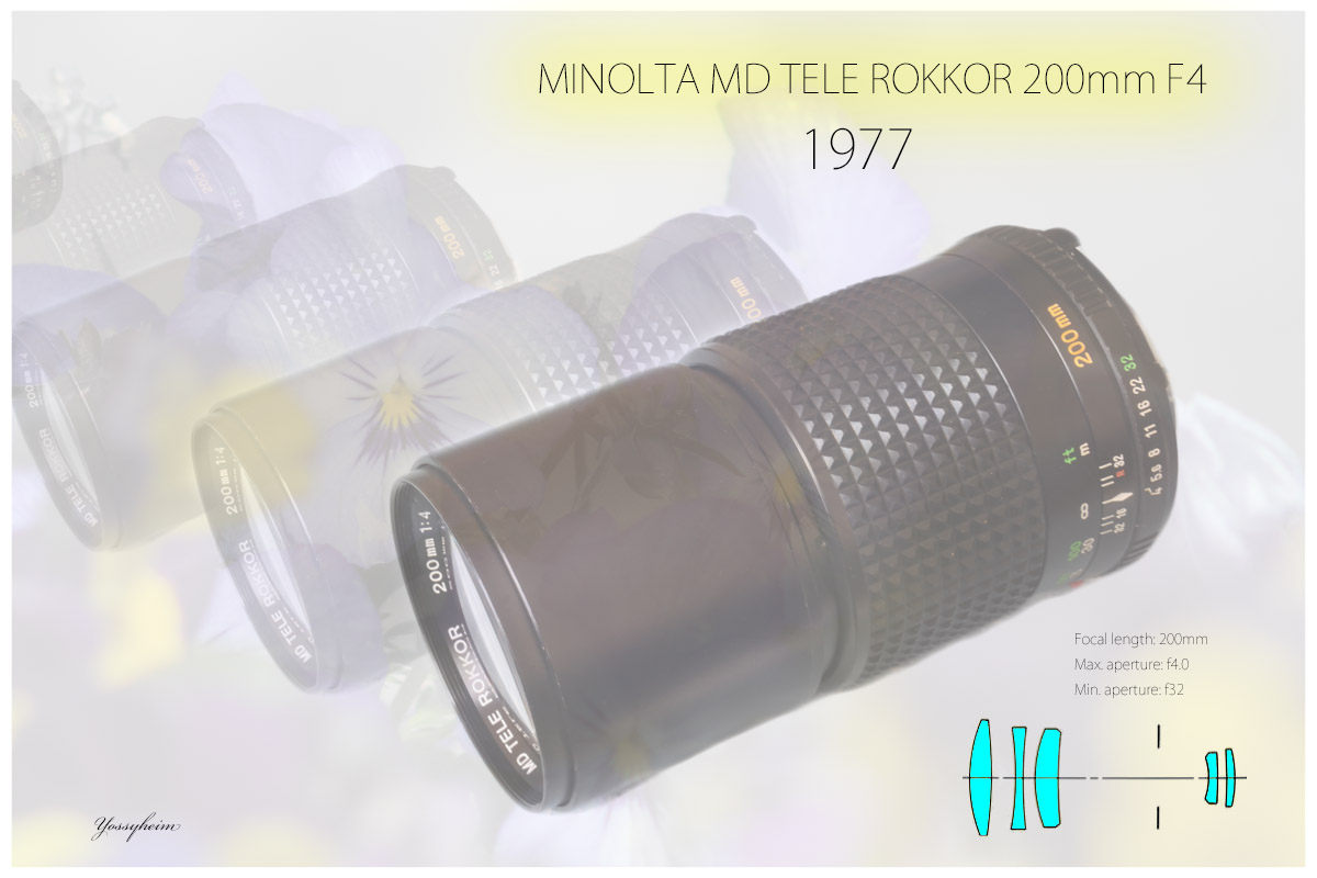ミノルタ「MINOLTA MD TELE ROKKOR 200mm F4」分解・清掃・作例