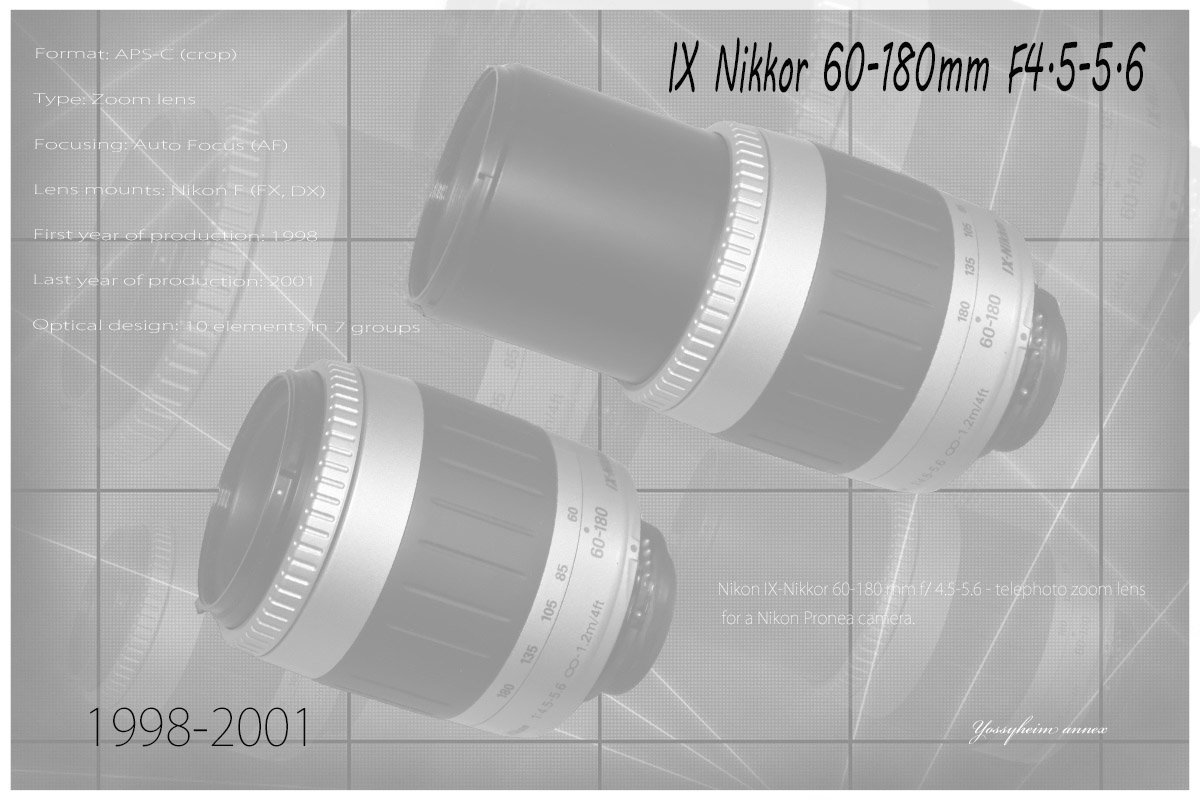 ニコン「IX Nikkor 60-180mm F4.5-5.6」分解・清掃・作例 | ヨッシーハイム
