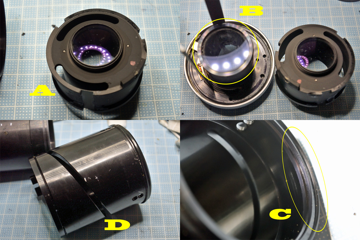 fd300mm f5.6　後群レンズ清掃とフォーカスリングのメンテナンス