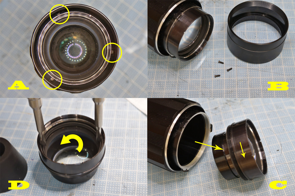 アサヒペンタックス「Super-Multi-Coated TAKUMAR 135mm f3.5」分解 