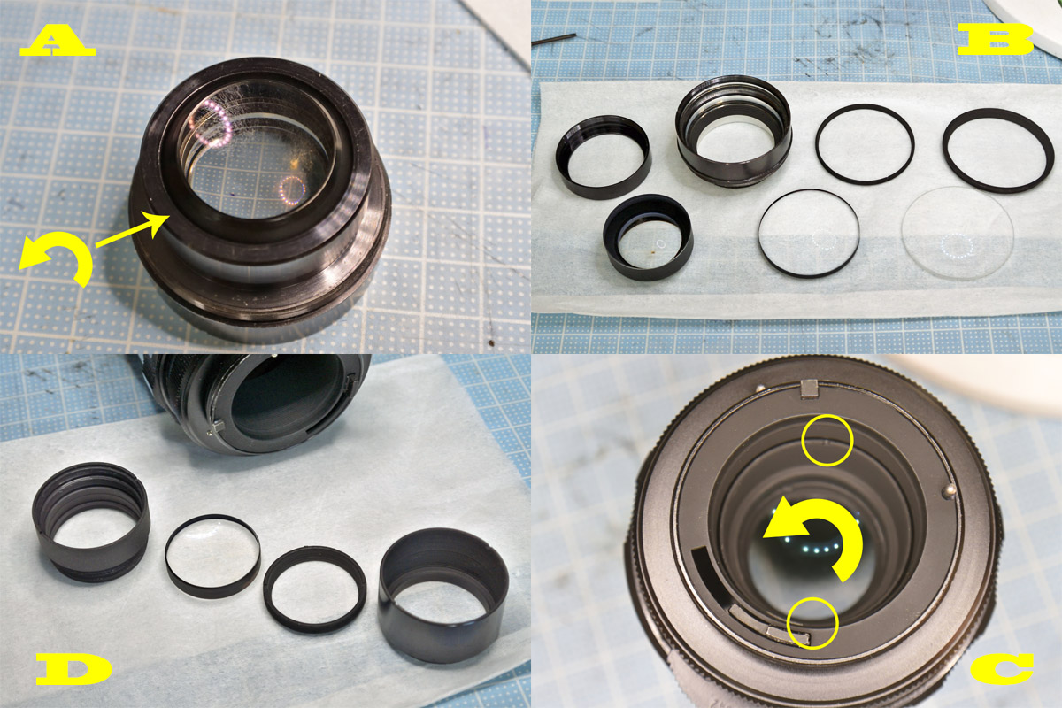 アサヒペンタックス「Super-Multi-Coated TAKUMAR 135mm f3.5」分解 